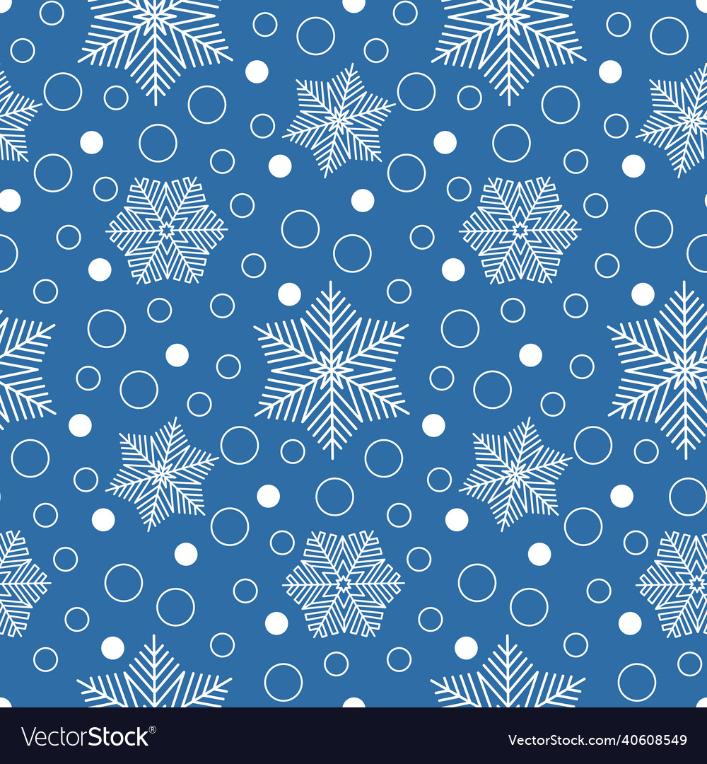 Crystal shape snowflake and round vector image Crystal shape snowflake and round