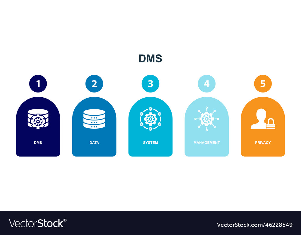 Dms data system management privacy icons