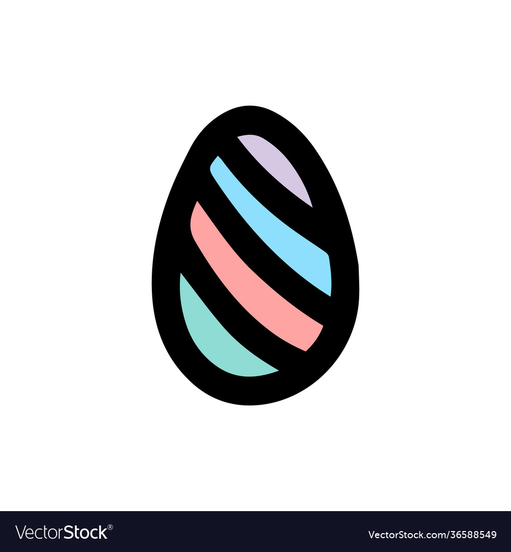 Easter decorated egg egg a sketch Royalty Free Vector Image