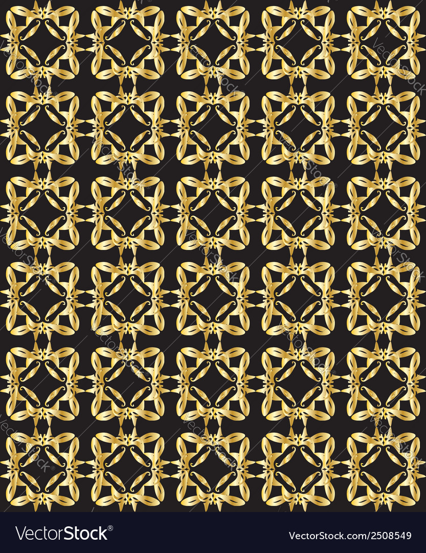 Gold pattern on black background 2