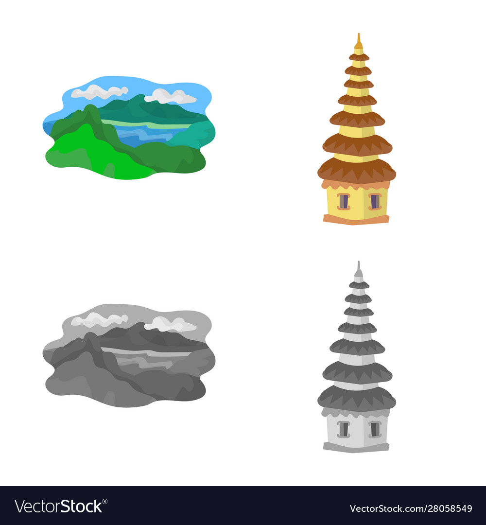 Isolated object and travel symbol set Vector Image Isolated object and travel symbol set