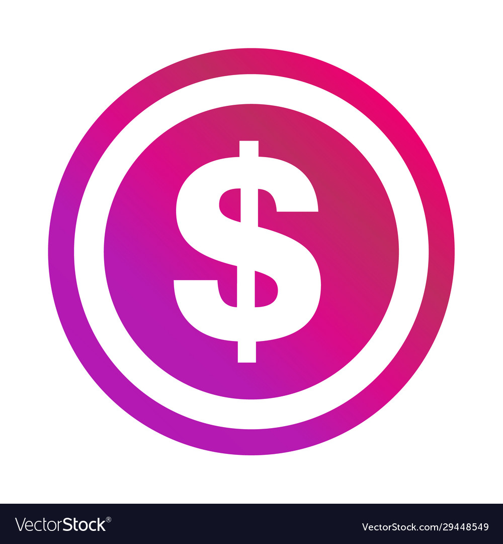 Modern dollar sign money symbol isolated