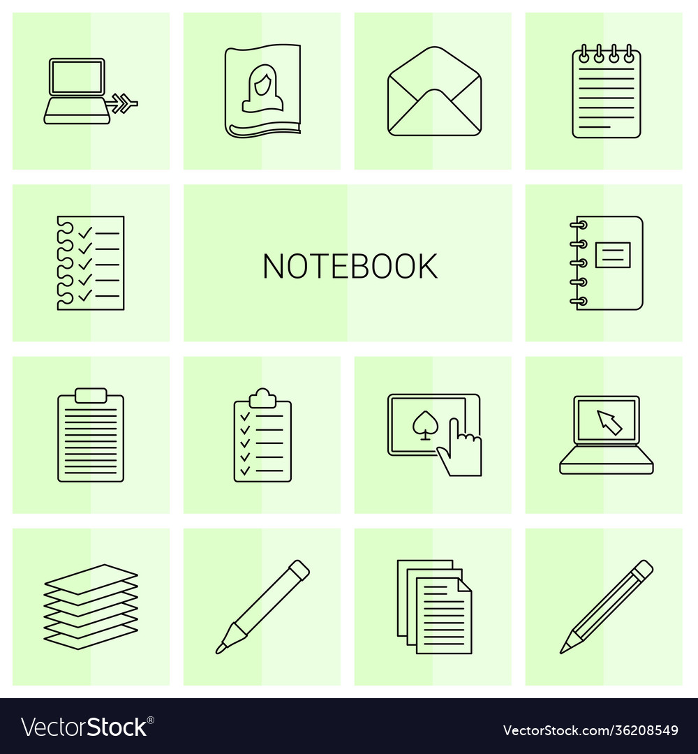 Notebook icons