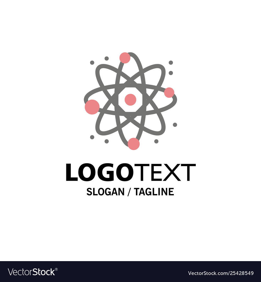 Physics react science business logo template flat vector image Physics react science business logo template flat