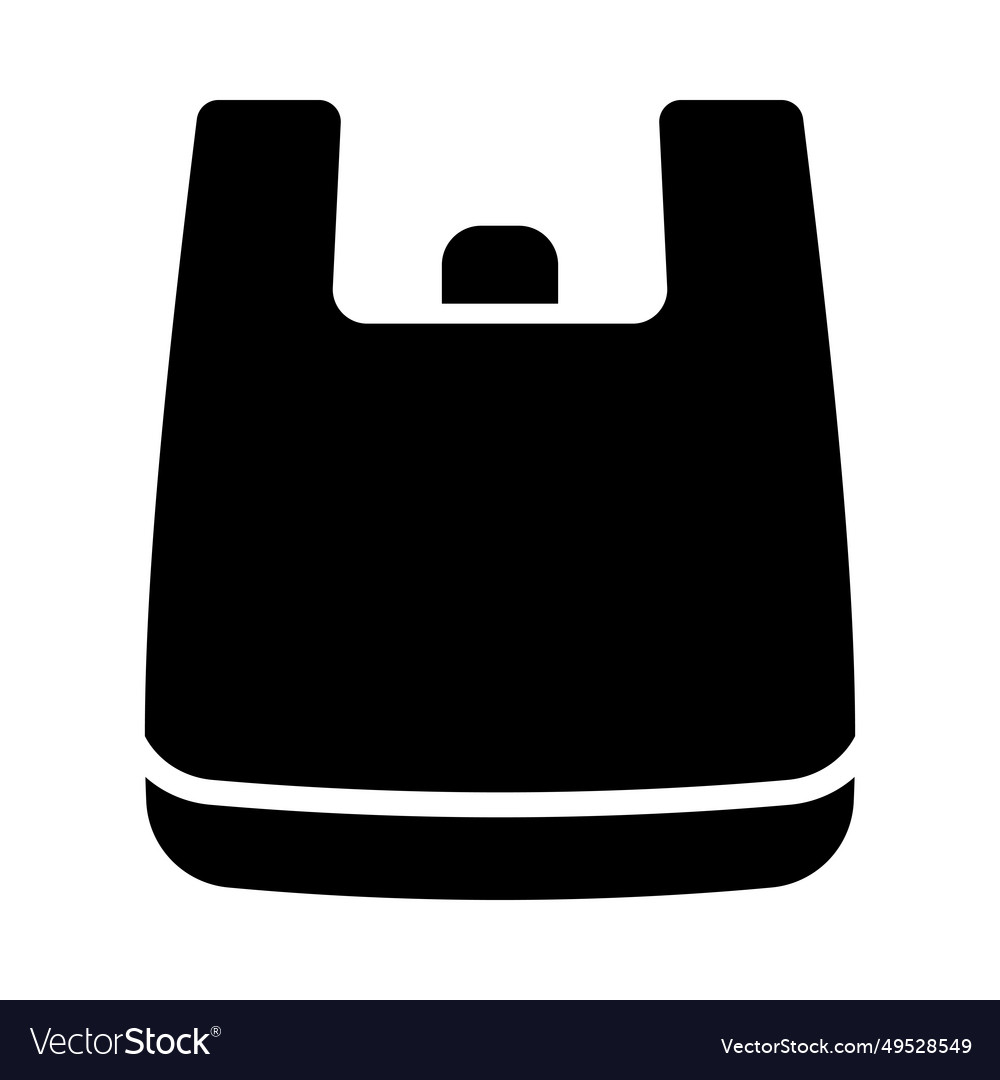 Plastic bag glyph icon for personal