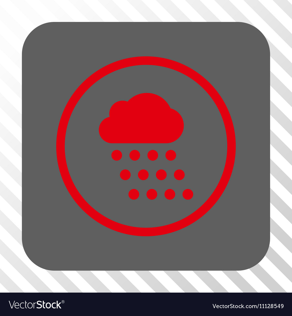 Rain cloud rounded square button