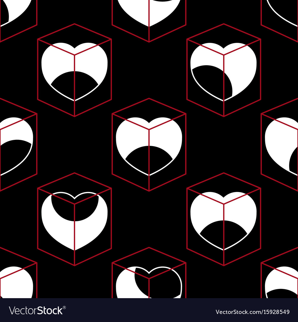 Seamless pattern with heart