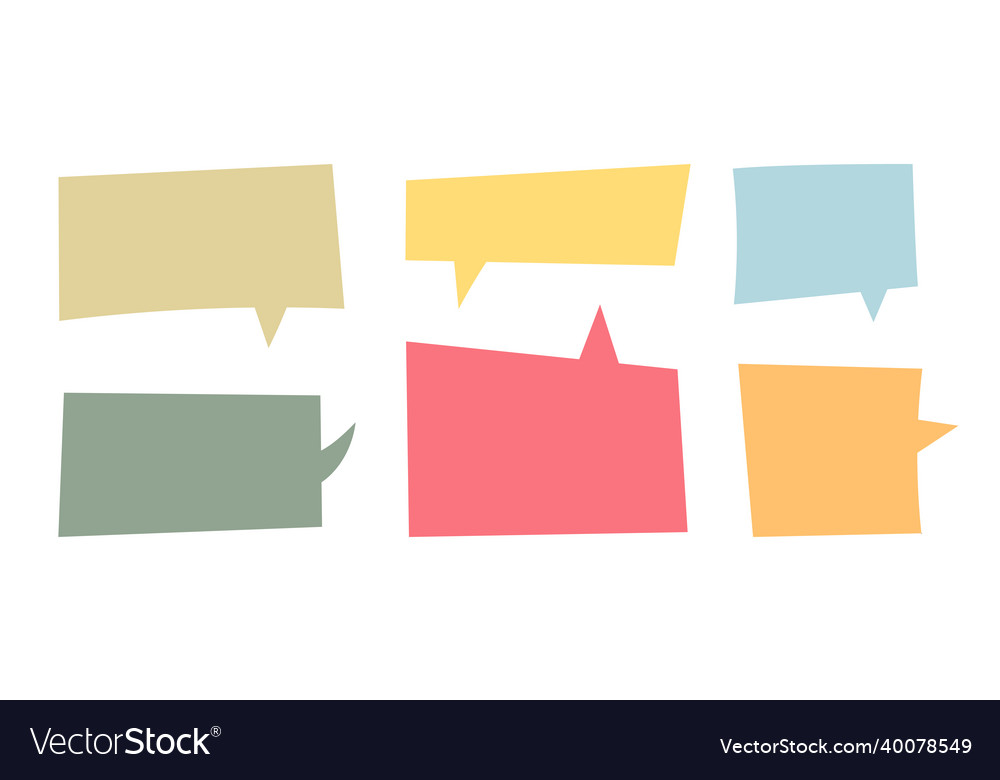 Set of dialog boxes different variants drawn Vector Image
