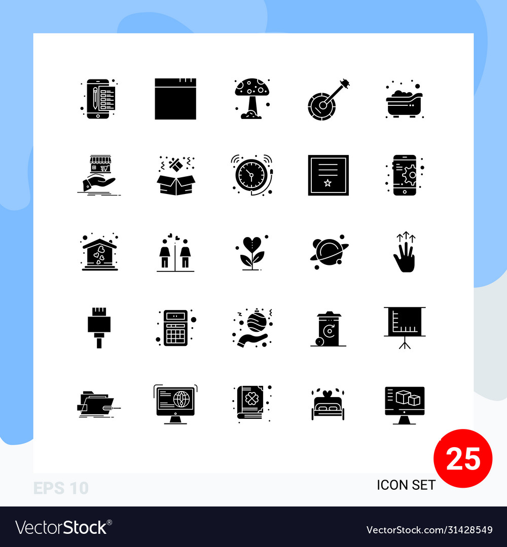 Stock icon pack 25 line signs and symbols