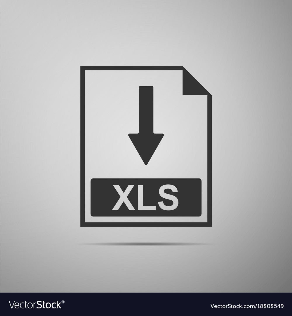 Xls file document icon download button