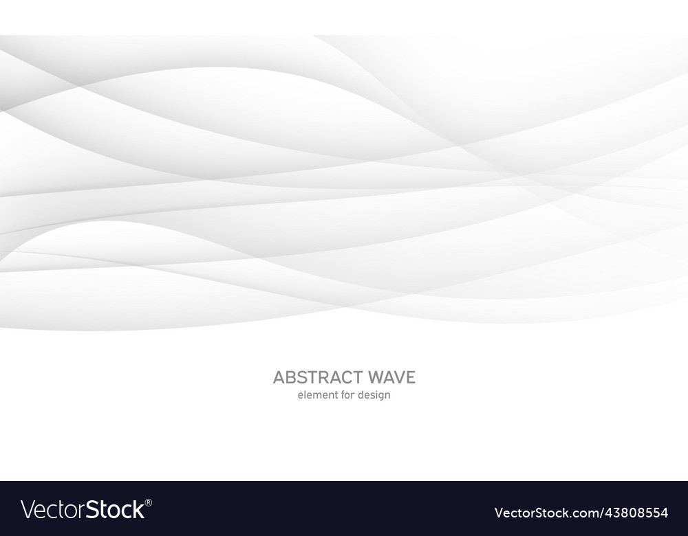 Abstract white background with smooth gray lines Vector Image Abstract white background with smooth gray lines