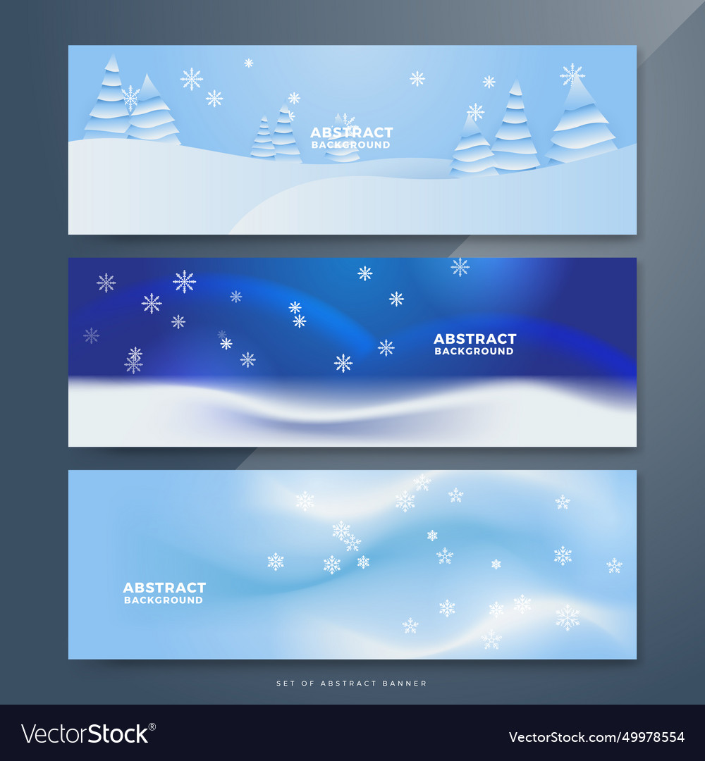 Beautiful blue christmas banner with text space Vector Image