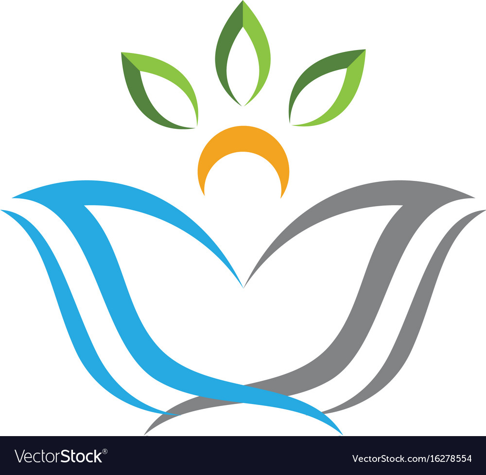 Beauty lotus flowers design logo template icon