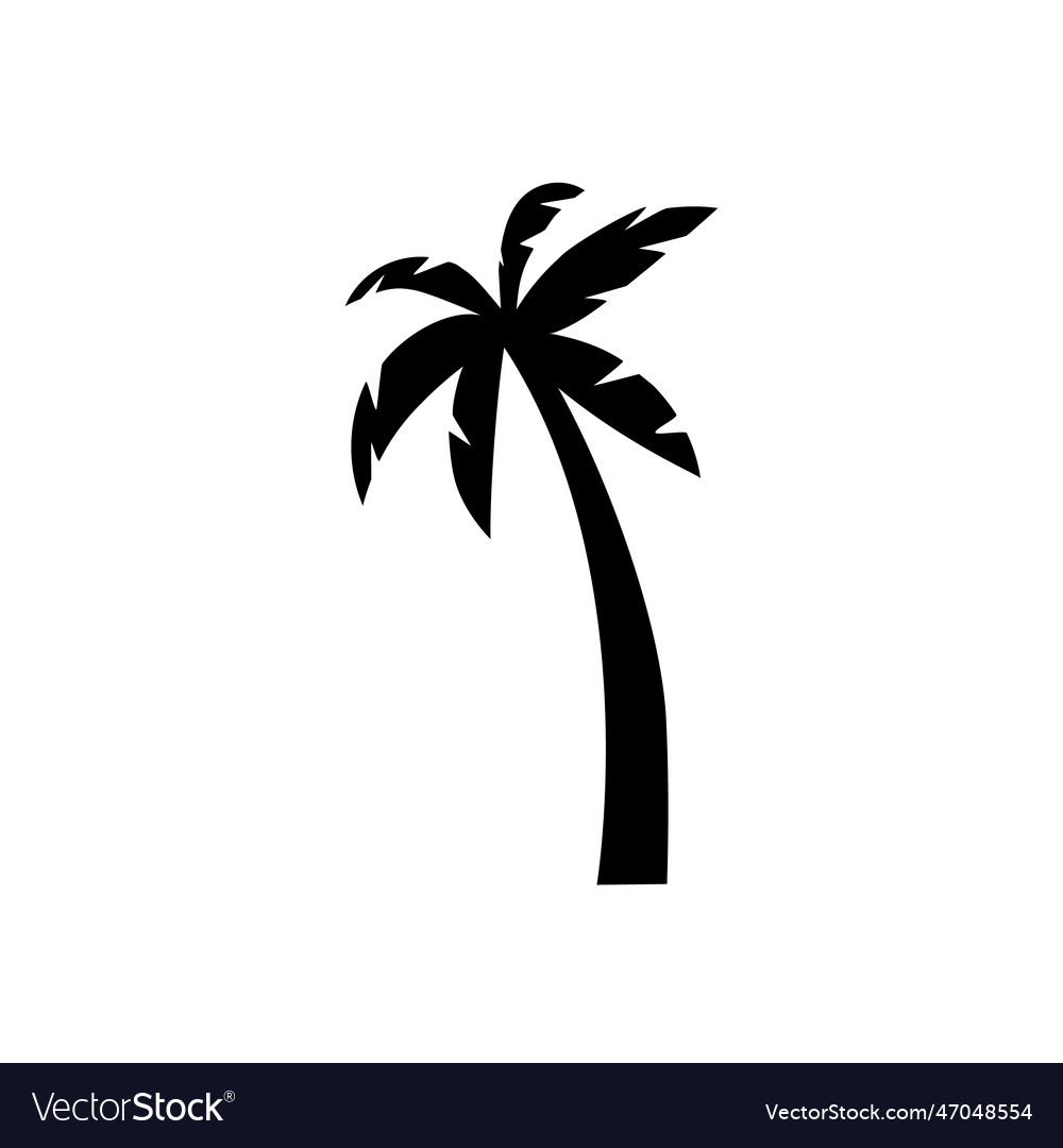 single palm tree silhouette clip art