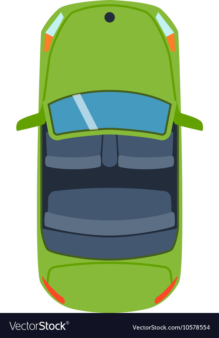 Car top view Royalty Free Vector Image - VectorStock