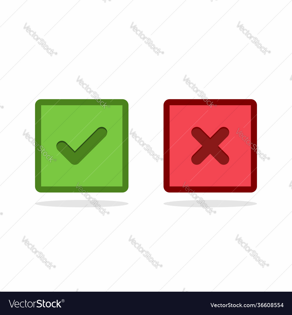 Check and wrong marks tick cross