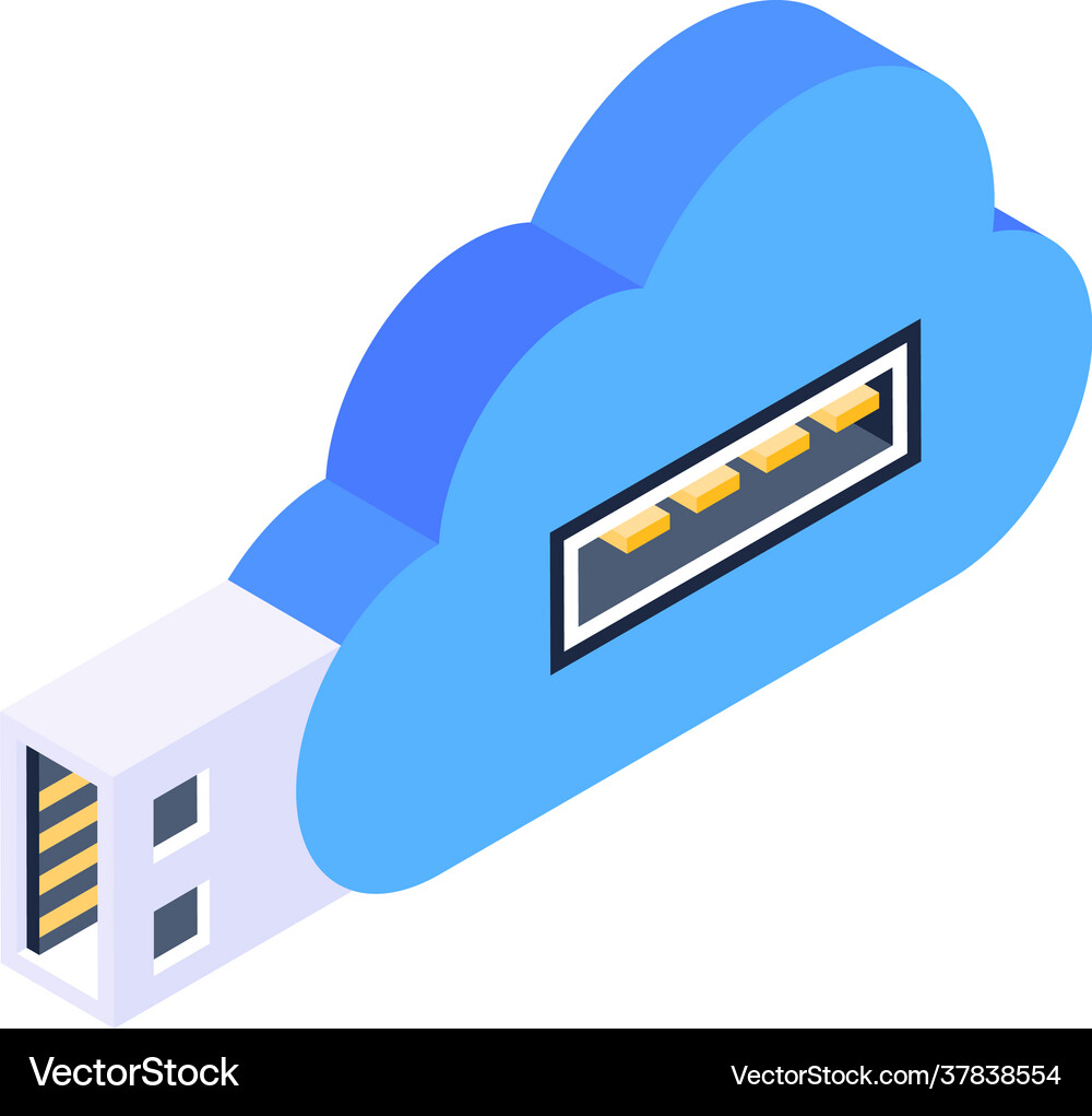 Cloud port Royalty Free Vector Image - VectorStock