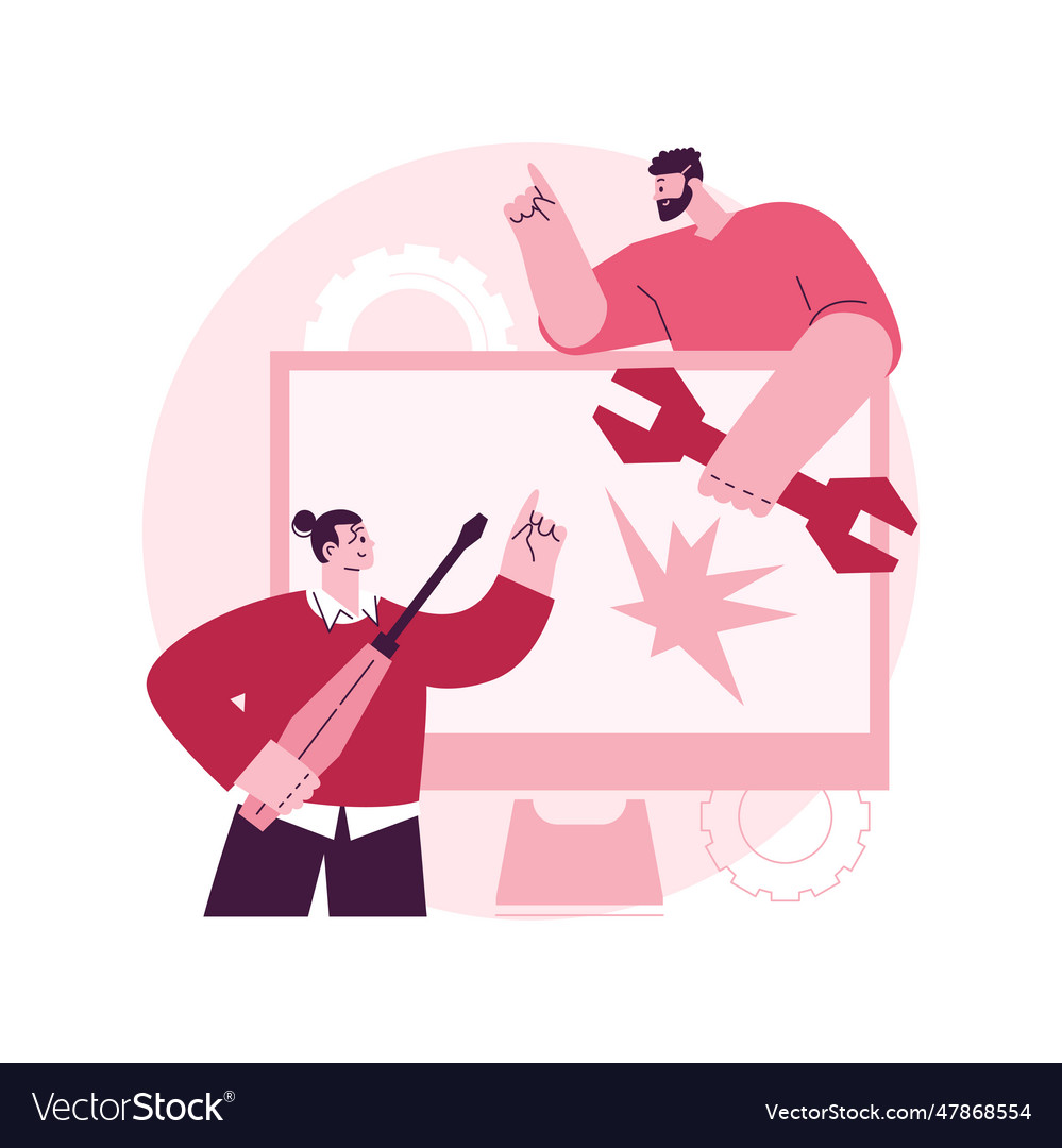 Computer service abstract concept