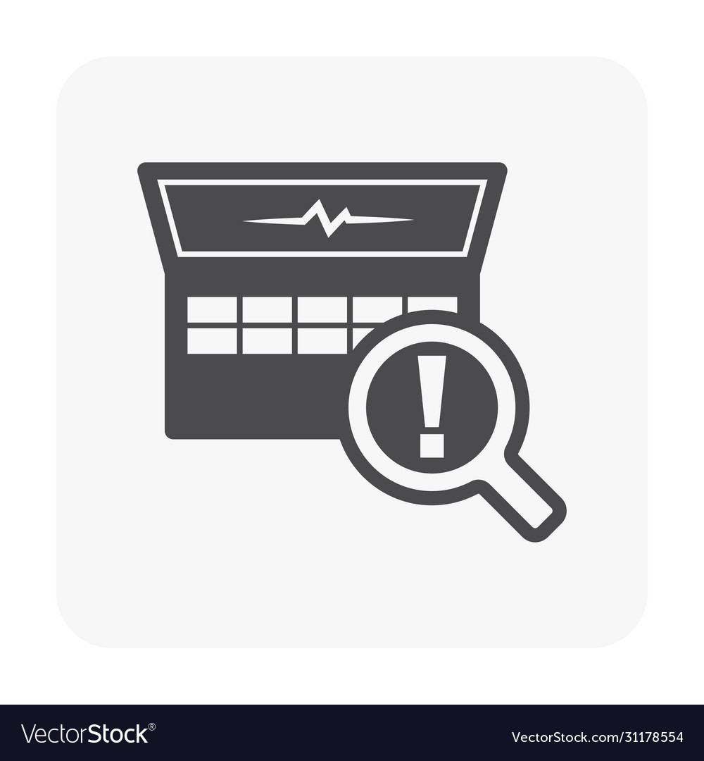 Computer testing icon vector image Computer testing icon
