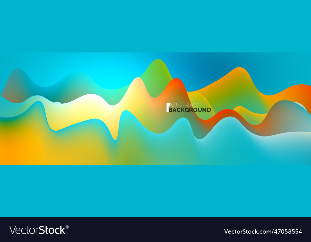 Dynamic liquid waves abstract background Vector Image Dynamic liquid waves abstract background