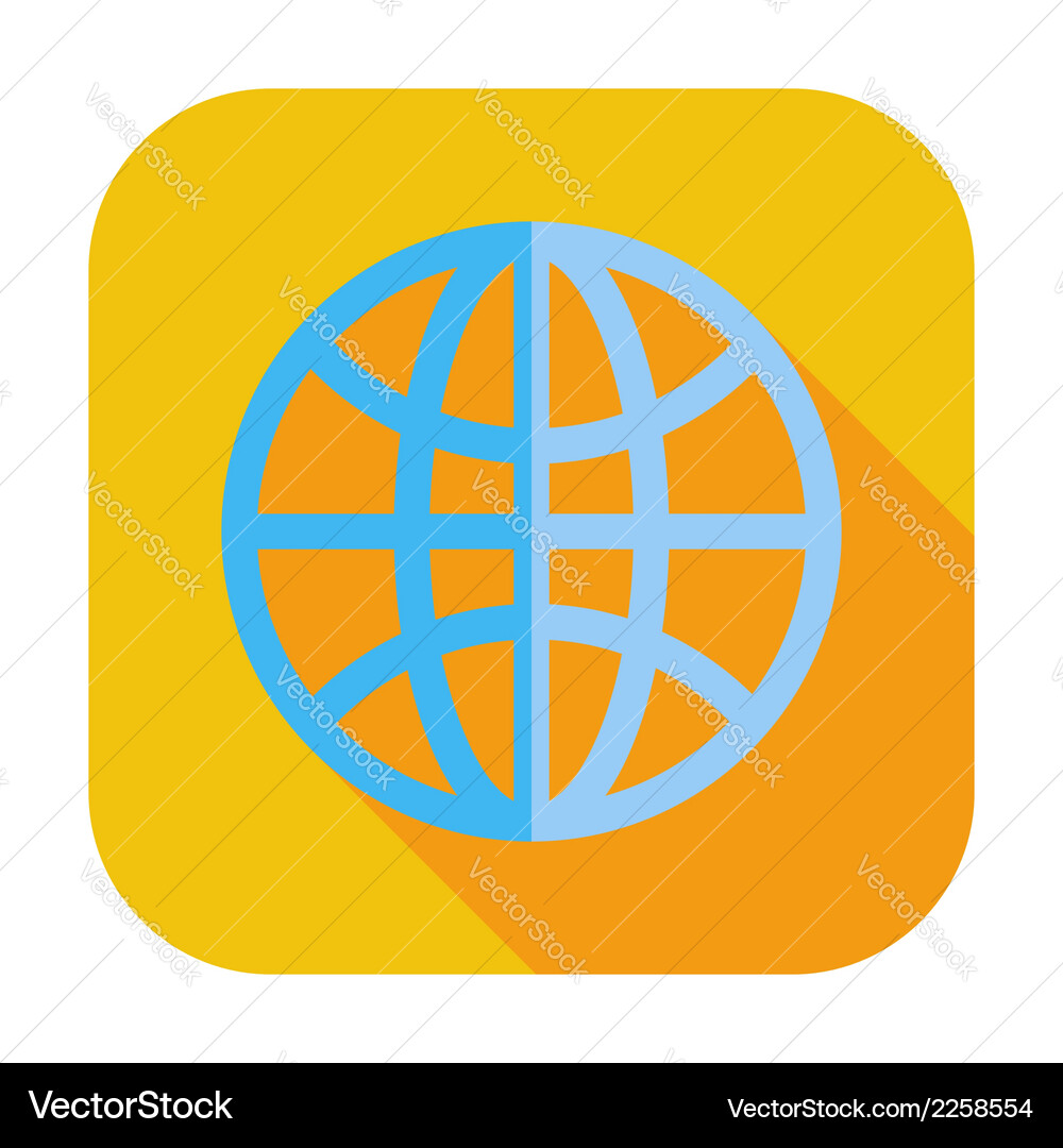 Earth flat icon Royalty Free Vector Image - VectorStock