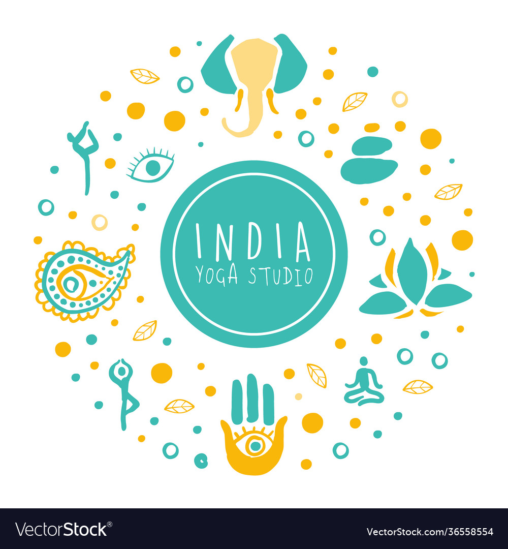 India yoga studio banner ayurveda traditional