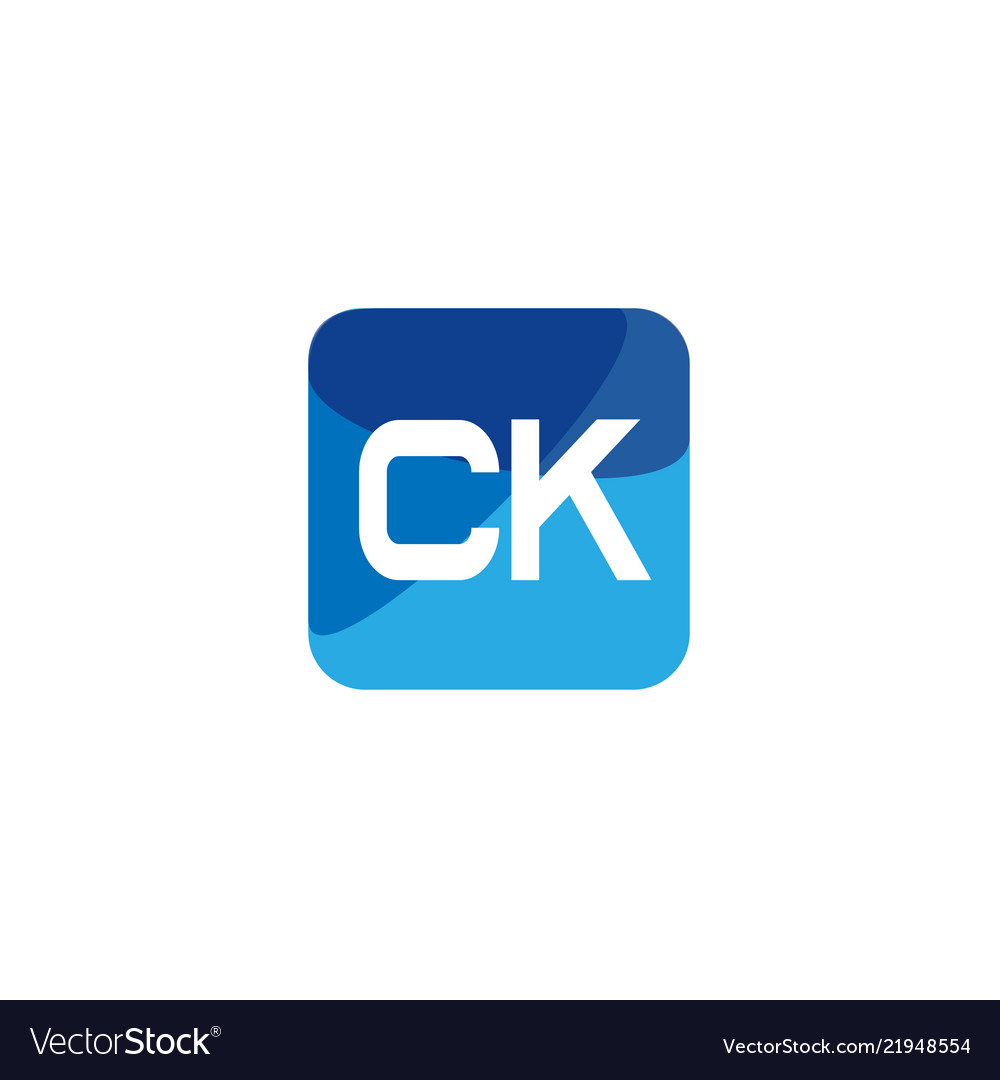 Initial letter ck logo template design