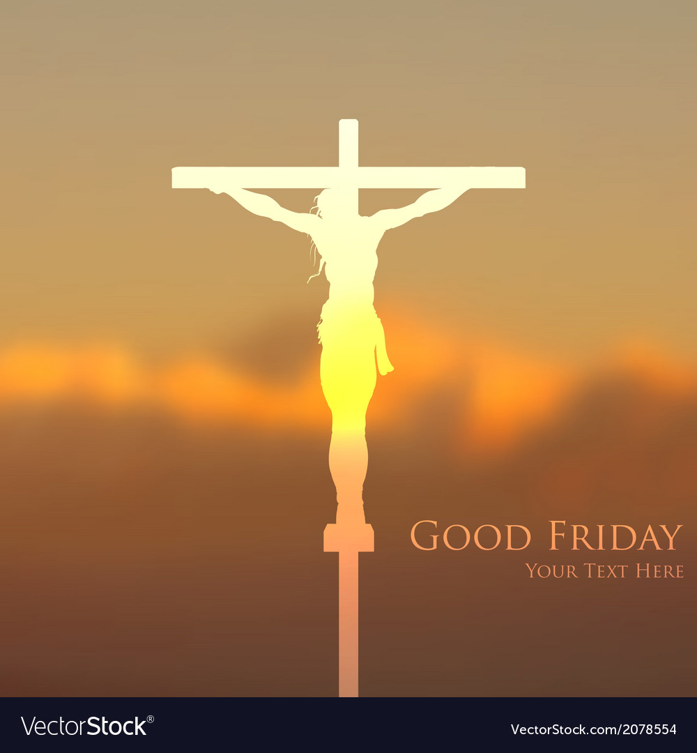 Jesus christ crucifixion on good friday Royalty Free Vector