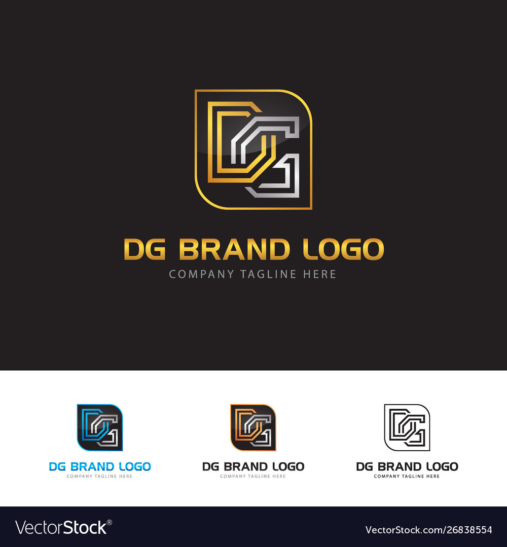 Letter dg logo symbol Royalty Free Vector Image