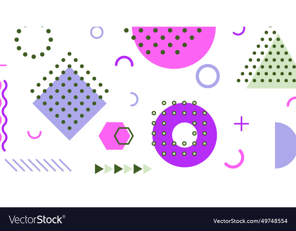 Modern abstract background with memphis elements Vector Image Modern abstract background with memphis elements