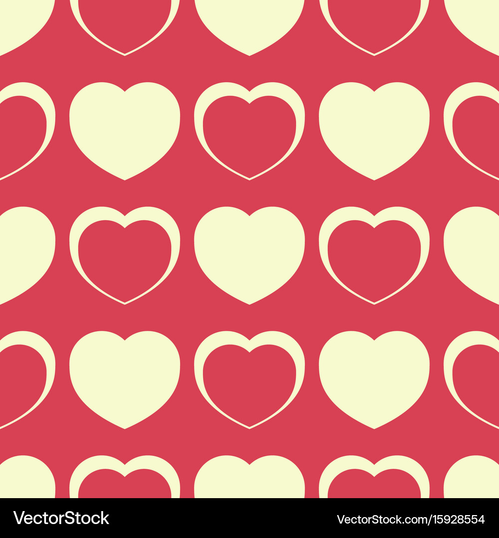 Seamless pattern with heart Royalty Free Vector Image