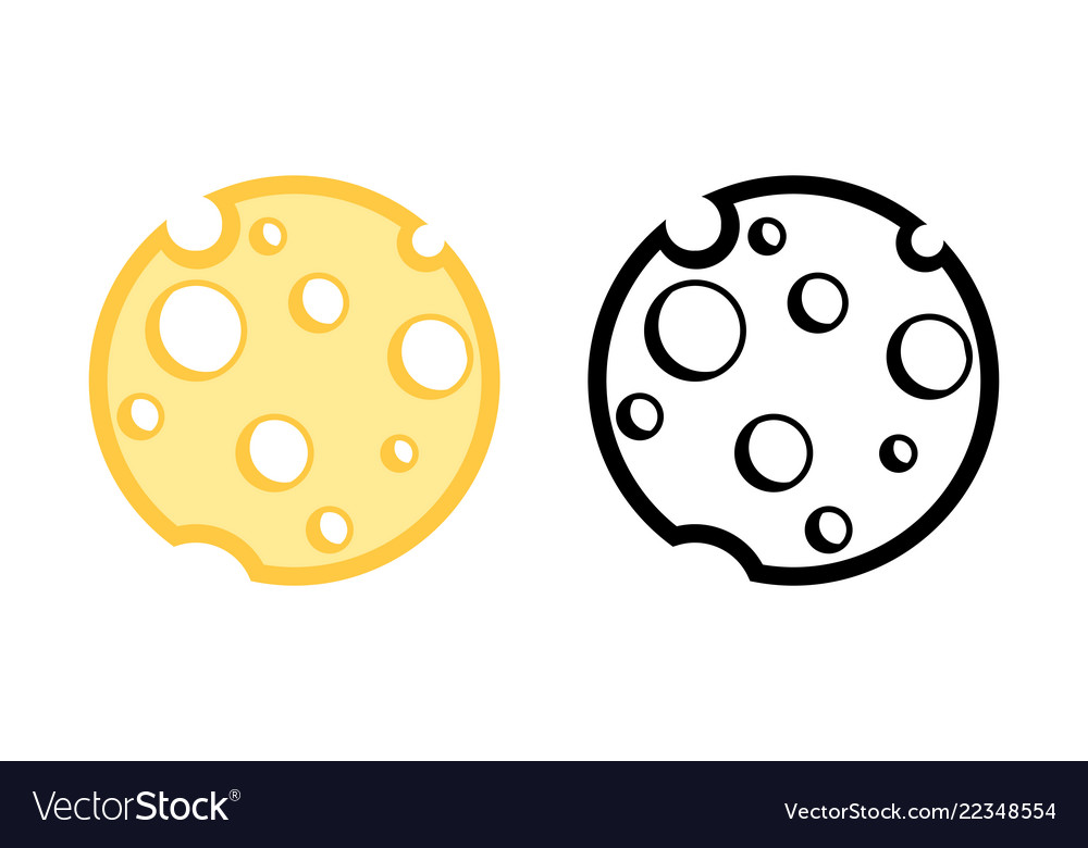 Set of round icon in color and black design vector image Set of round icon in color and black design