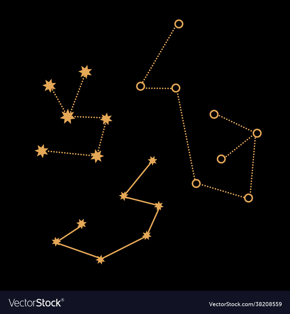 Abstract geometric constellation tattoo astrology