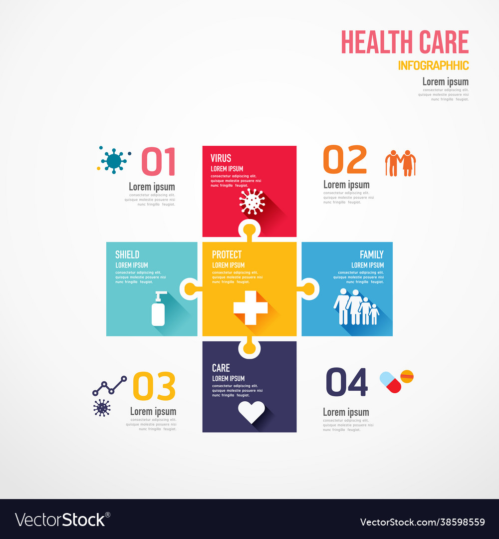 Cross shape jigsaw protect virus covid19 concept Vector Image