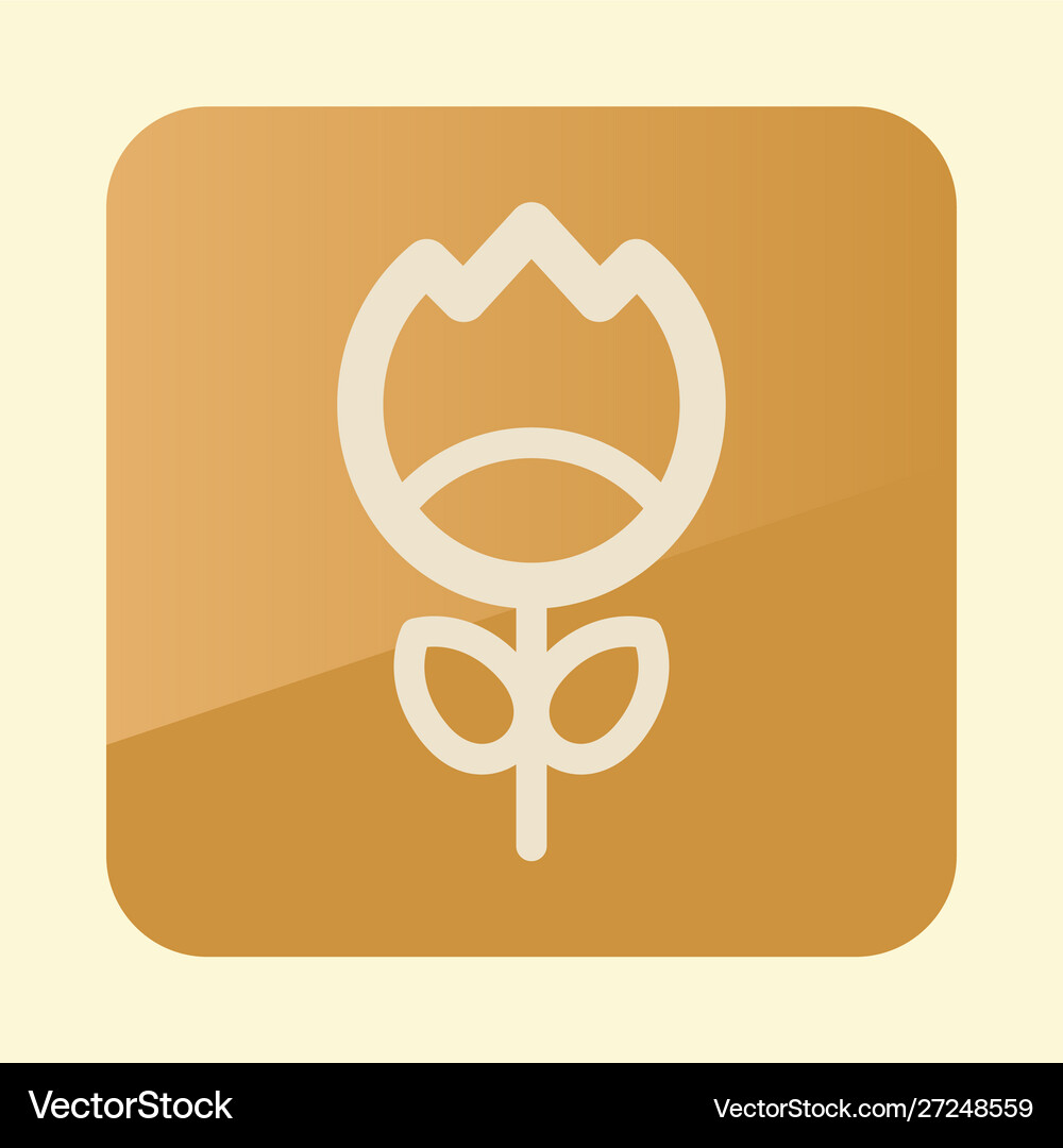 Flower flat icon Royalty Free Vector Image - VectorStock