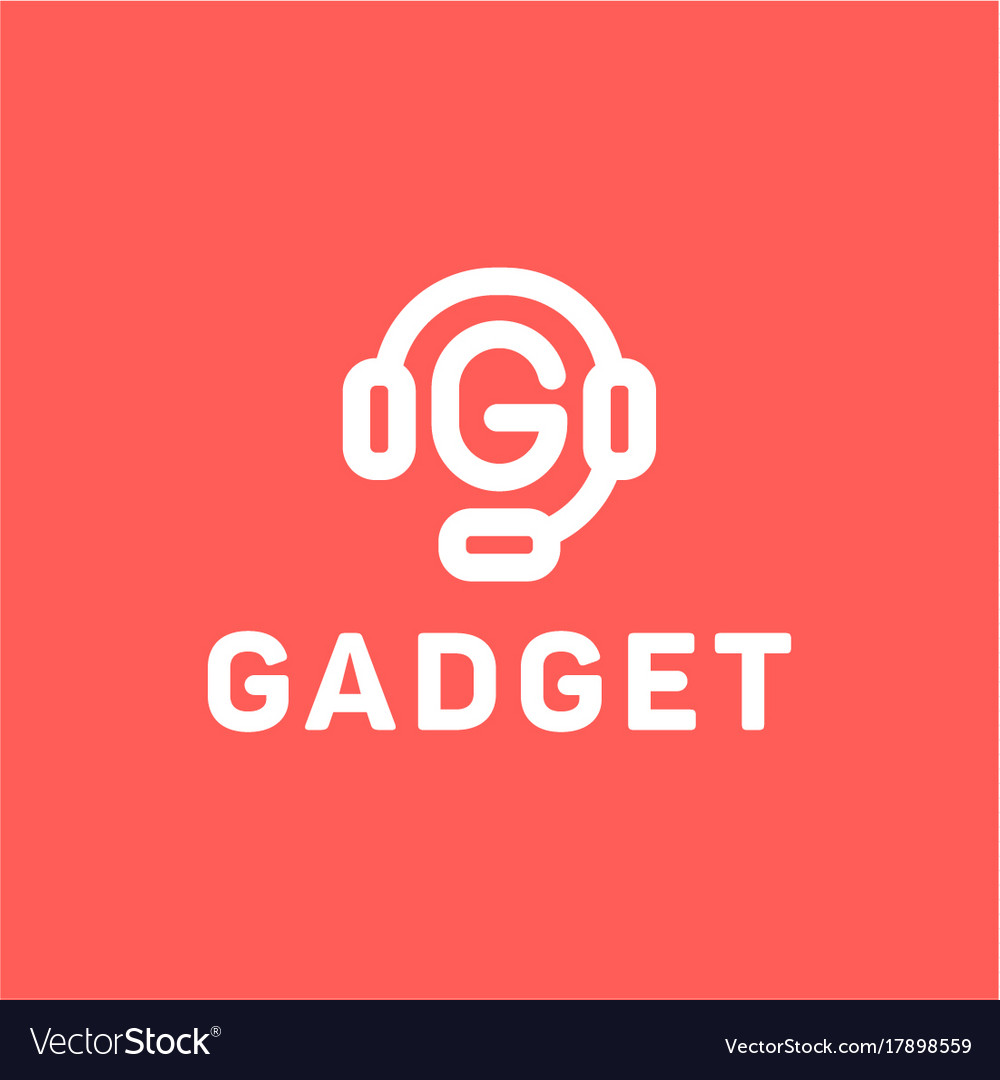 Headphones with letter g from center of the gadget