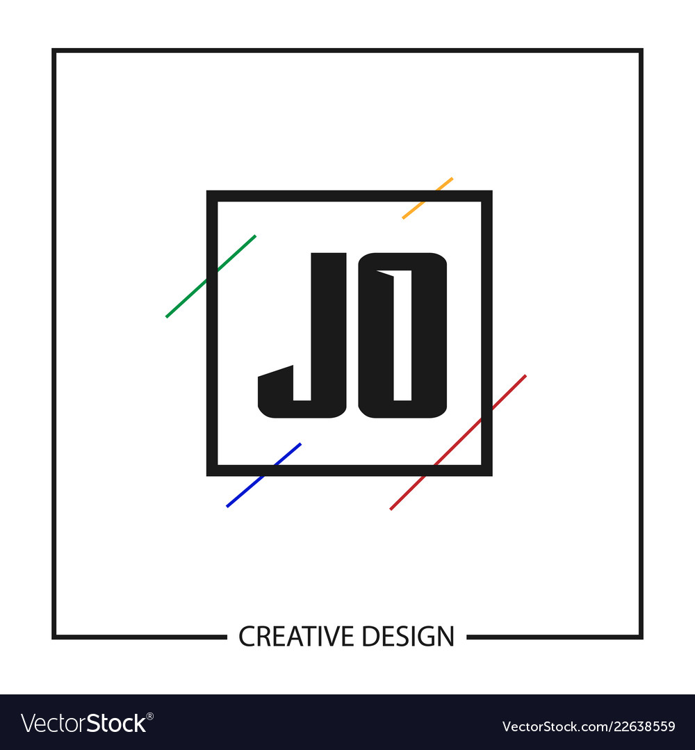 Initial letter jo logo template design