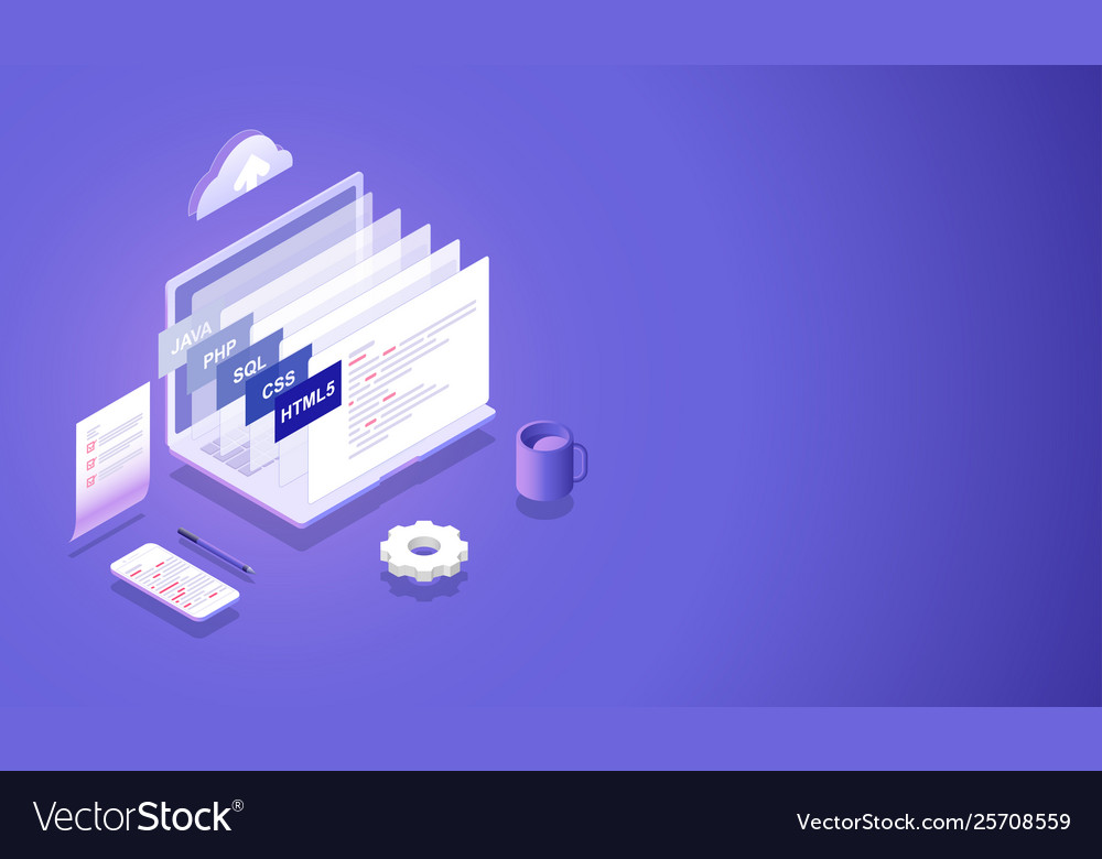 Processing software and programming Royalty Free Vector