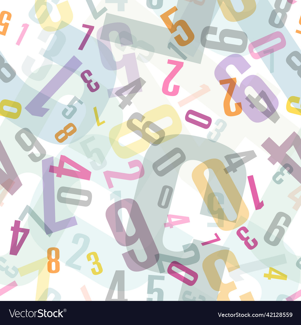 Seamless abstract pattern of their numbers