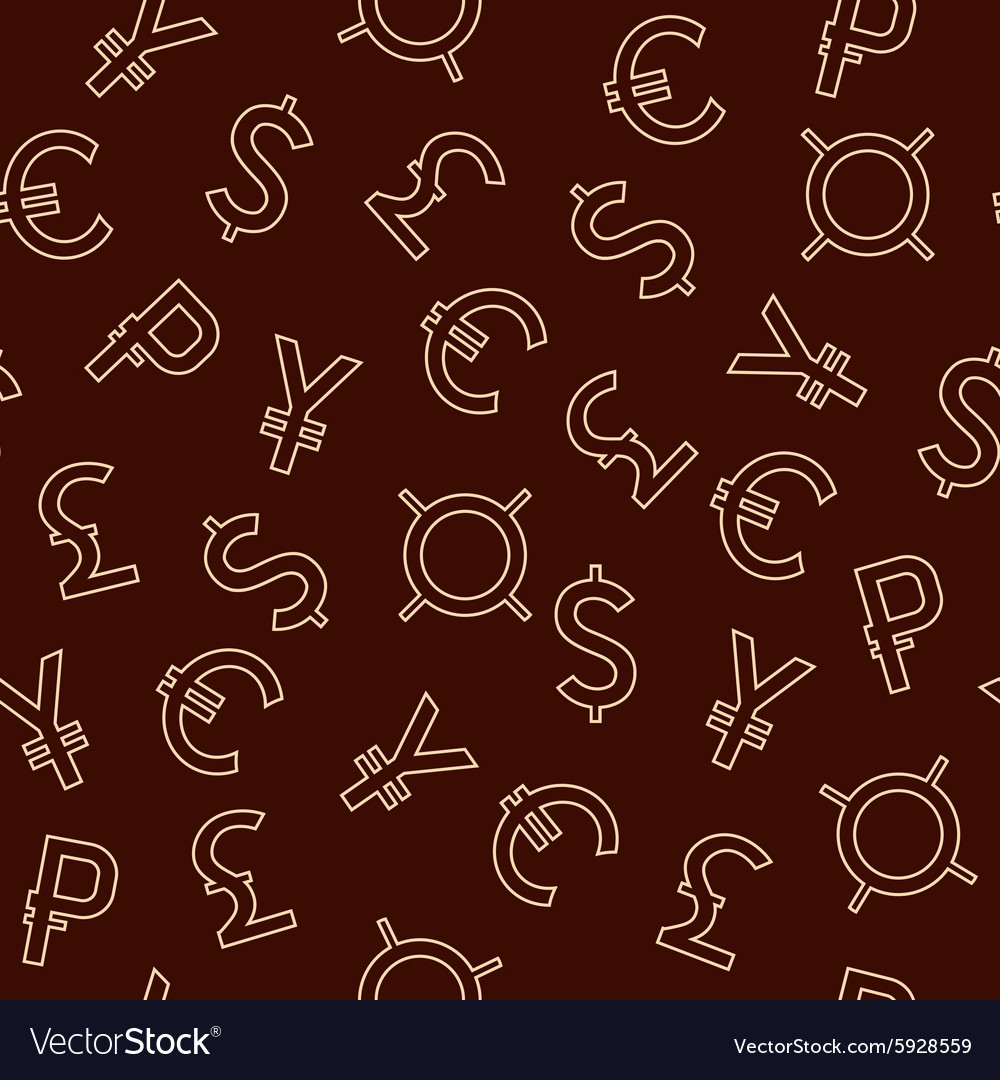 Seamless background with currency symbols