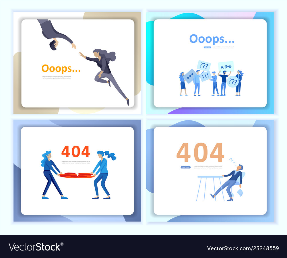Set of landing page templates error