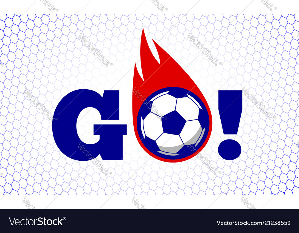 Soccer football sport game fire ball design Vector Image