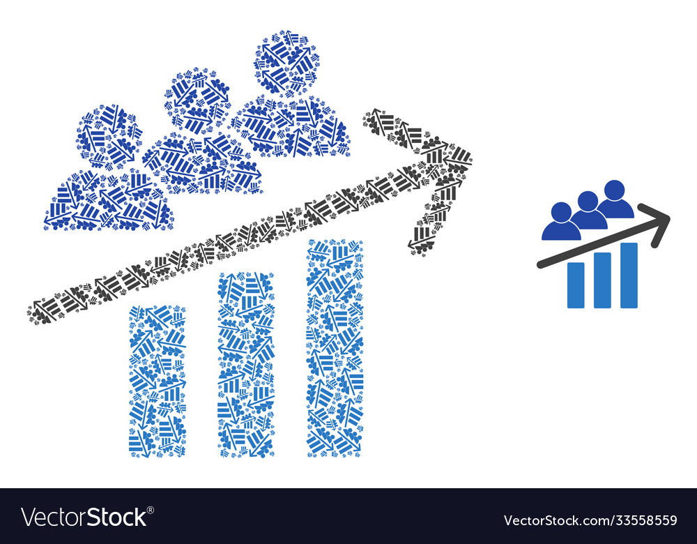 Users trend arrow recursive composition self Vector Image Users trend arrow recursive composition self
