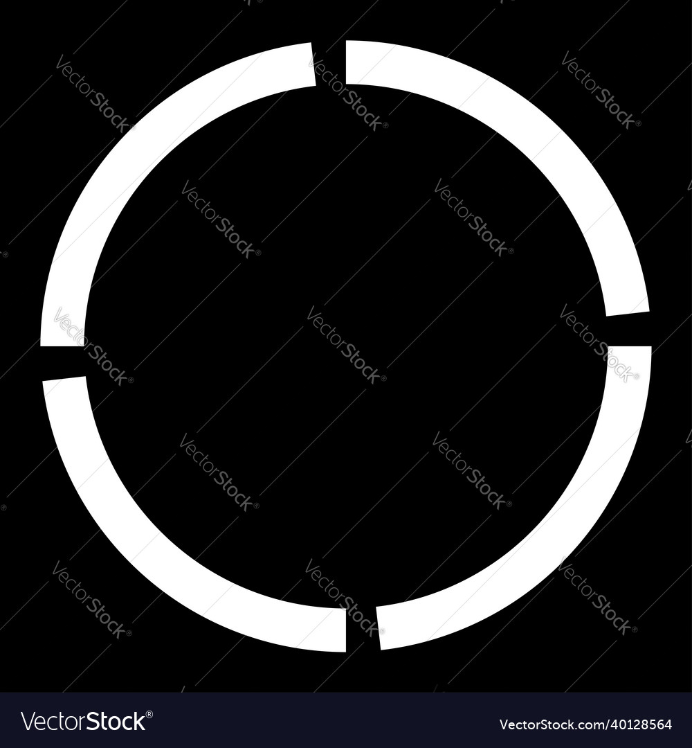 4 part section segmented circle abstract dashed vector image 4 part section segmented circle abstract dashed