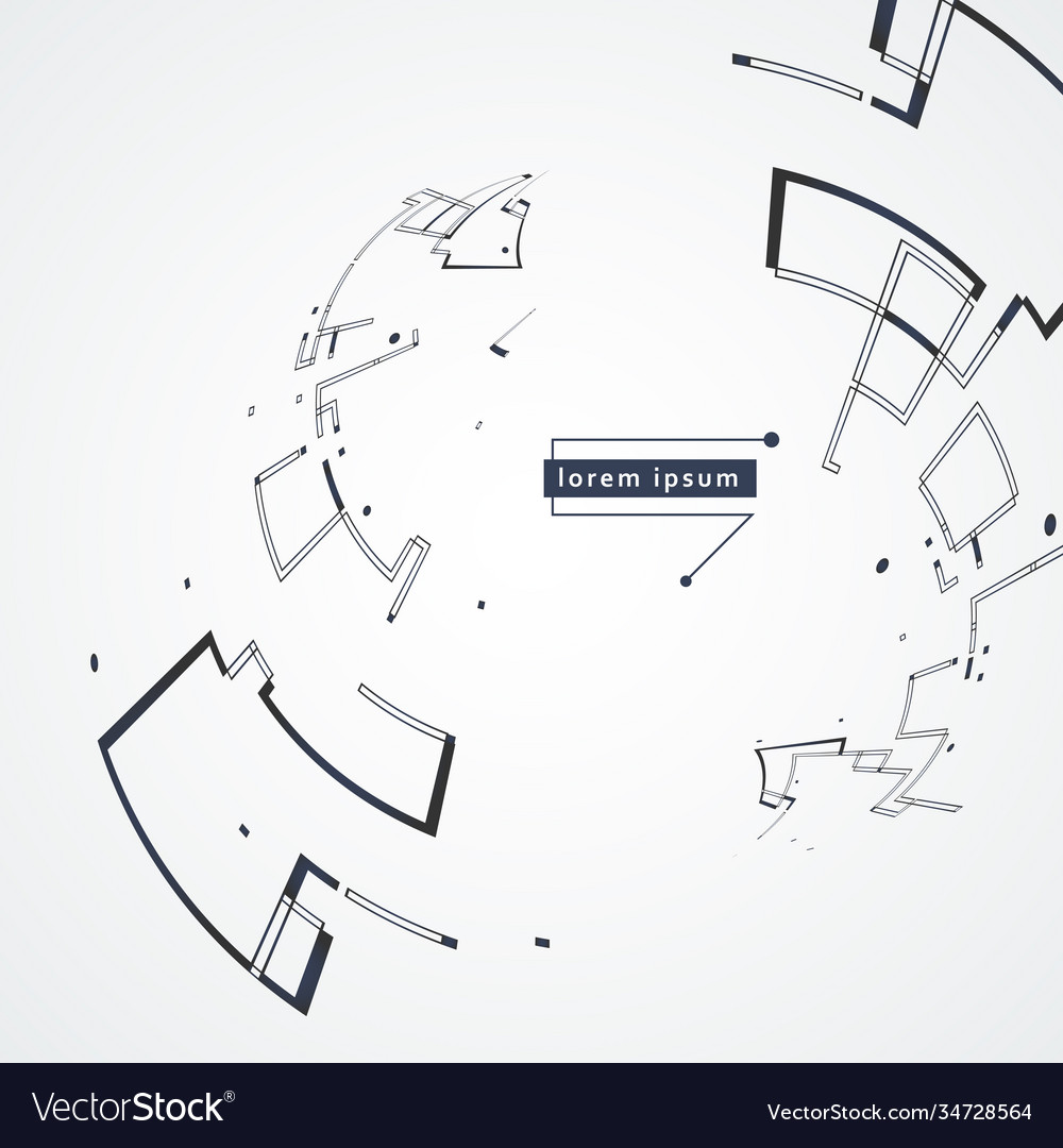 Abstract circular shapes form logo design vector image Abstract circular shapes form logo design
