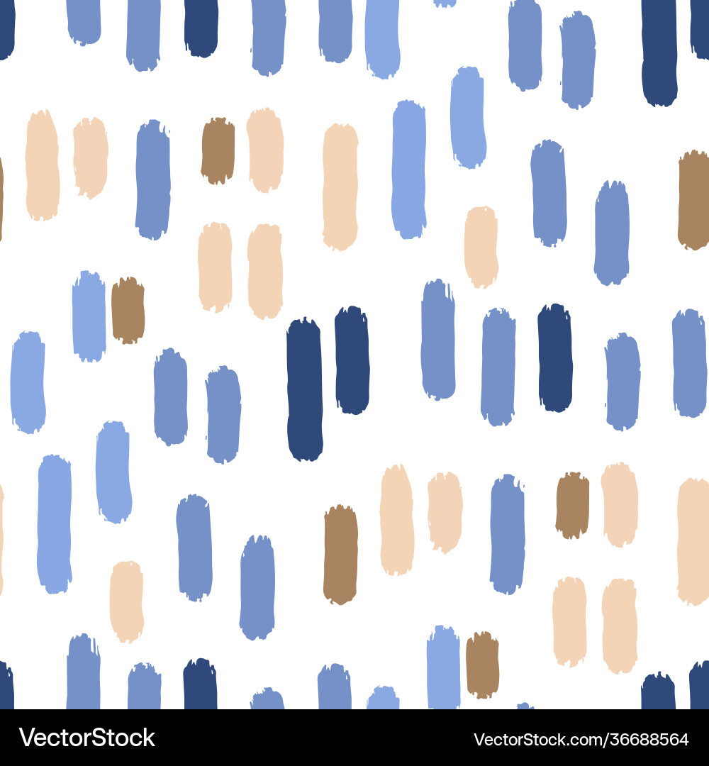 Abstract seamless pattern brush strokes Royalty Free Vector