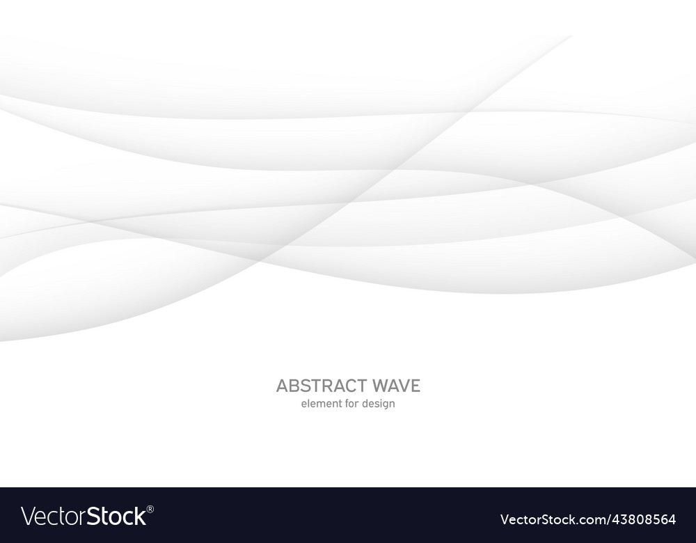 Abstract white background with smooth gray lines