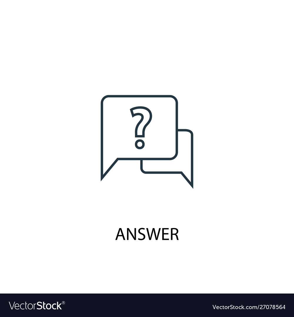 Answer concept line icon simple element