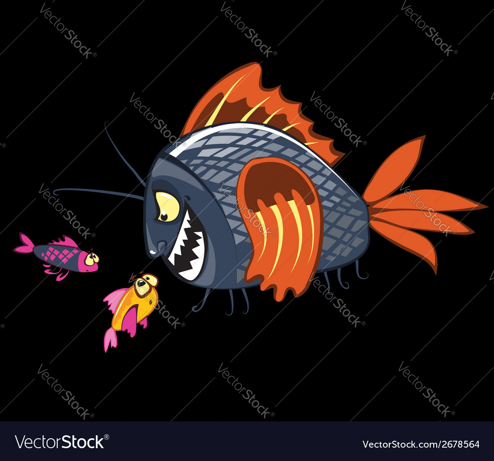 Cartoon fishes characters