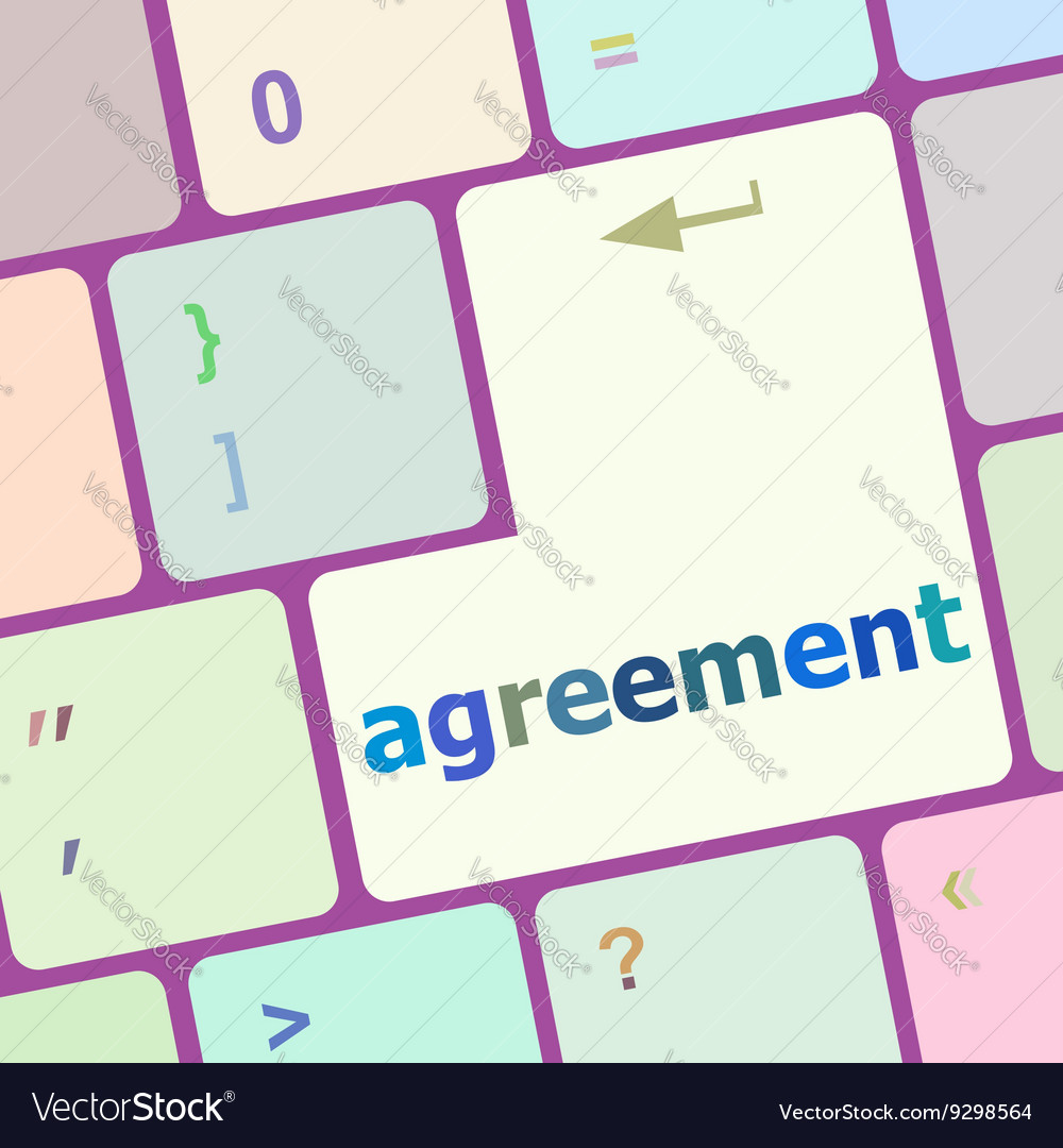 Concept of to agreement something with message